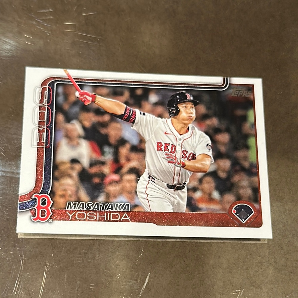 Topps Red and White Baseball Card